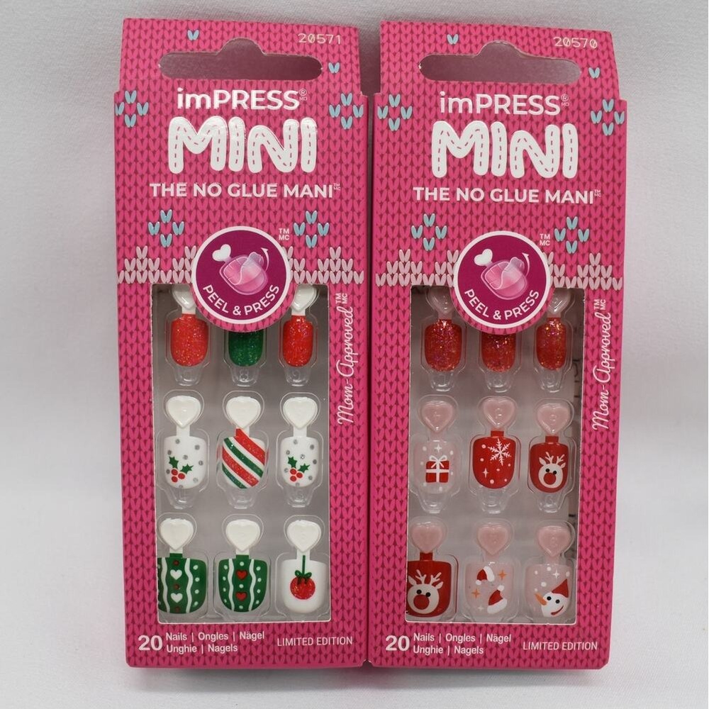 imPRESS Mini Girls Press On Nails Christmas Holiday Manicure Fake Nail Set (2)